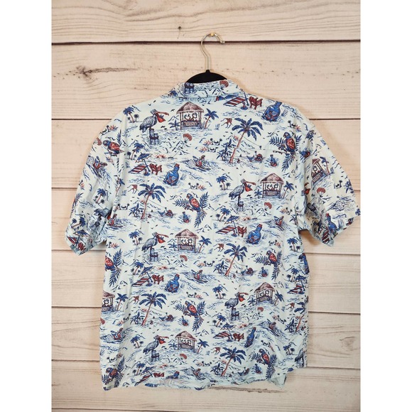 Columbia Men's Blue Allover Printed Regular Fit Short‎ Sleeve Button Up Shirt XL - Picture 2 of 6